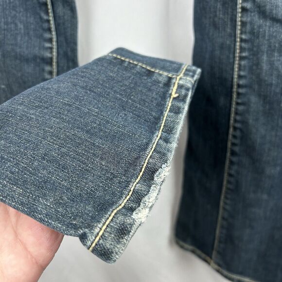 Jade Jeans Bootcut Juniors Size 7 Embroidered Logo 27 x 32 Cotton Spandex Blend - Picture 5 of 13